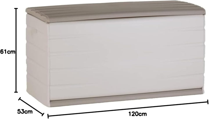 Plastiken Space Save Truhe, Kunststoff, 60 x 61 x 53 cm Beige, Beige