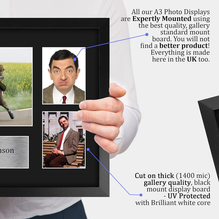 HWC Trading FR A3 Rowan Atkinson Mr Bean Gifts Bild mit Autogramm, A3, gerahmt