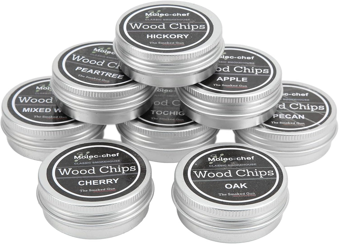 8 STÜCKE Räucherholz-Chips, Whisky-Holz-Chips-Cocktail-Raucher-Kit für Anfänger, Professionelle Bark