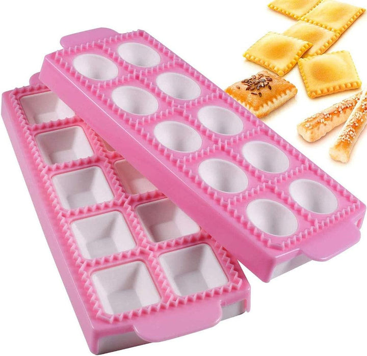 Knödelform Teigpresse, 2 Stück Form für Runde Ravioli, Italienische Ravioli Form, Raviolischneider G
