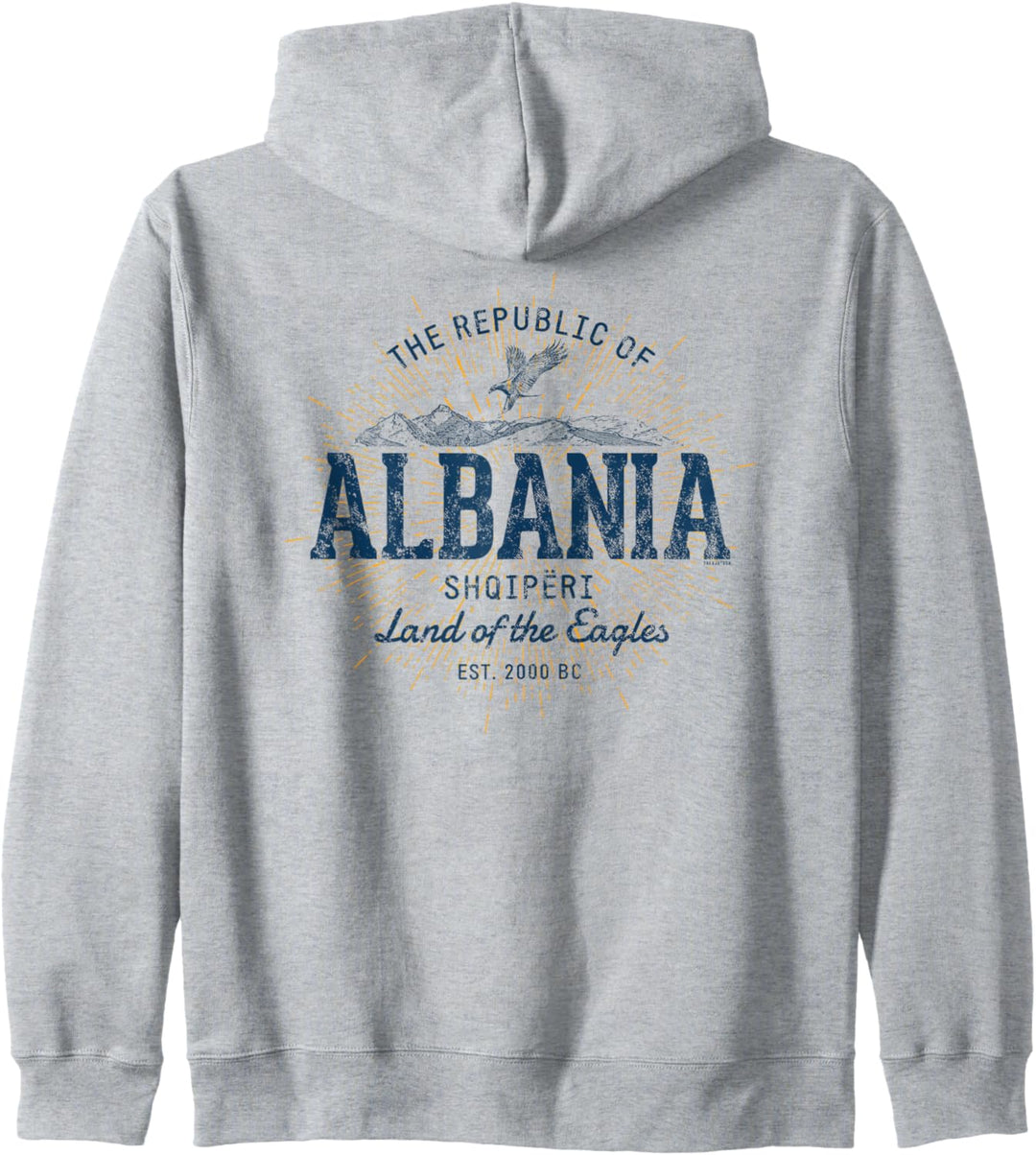 Albania Retro-Stil Vintage Albanien Kapuzenjacke