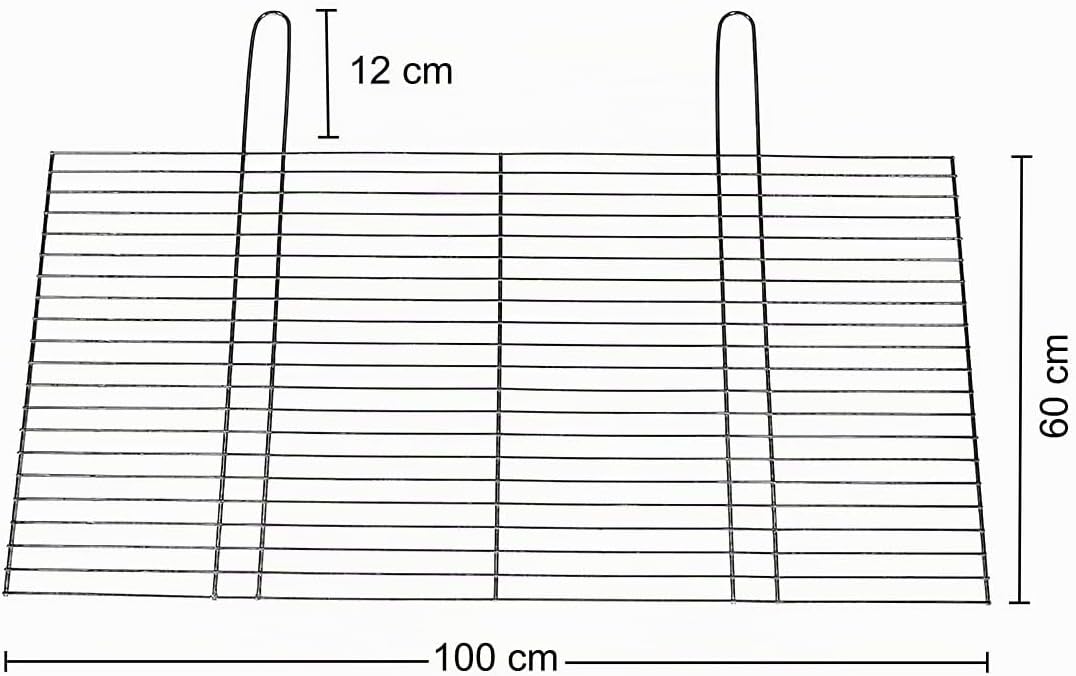 BitWa Robuster Grillrost aus Edelstahl 100x60cm - Rostfreies Grillgitter für Geniesser und Hobbyköch