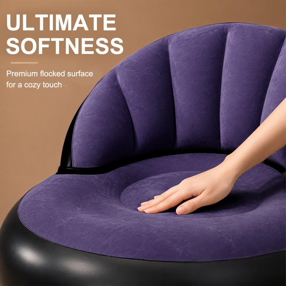 Gohytal Aufblasbarer Sessel, Aufblasbares Stuhl Sofa, Wasserdichtes Luftsofa Aufblasbares, Sessel, A