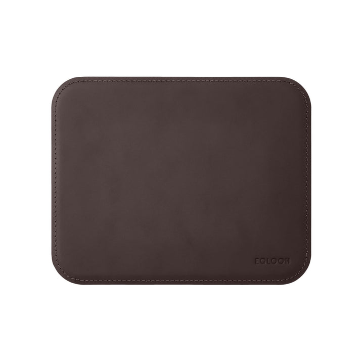 eglooh - Herms - Mauspad aus Leder Dunkel Braun cm 25x20 - Mousepad für Schreibtisch und Büro, handw
