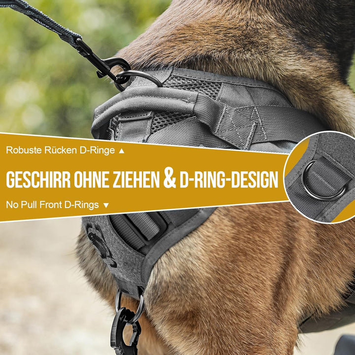 OneTigris Hundegeschirr Kleine Hunde, AIRE MESH Taktisches Anti Zug Geschirr mit 2 Griff Verstellbar
