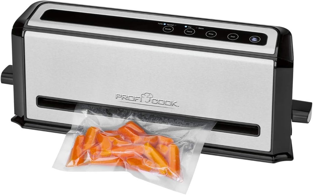 ProfiCook PC-VK 1133 Edelstahl-Vakuumiergerät, Lebensmittel bleiben vakuumiert bis zu 8x länger fris