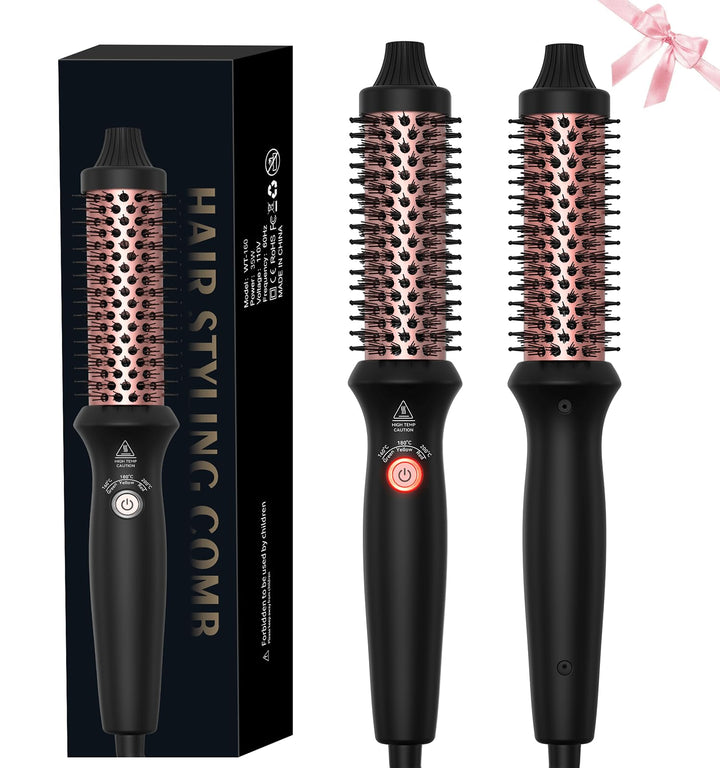 UKLISS Thermobürste 32mm, Thermal Brush LCD-Anzeige [160-200℃], Pro Ionische Thermo Rundbürste, Hot