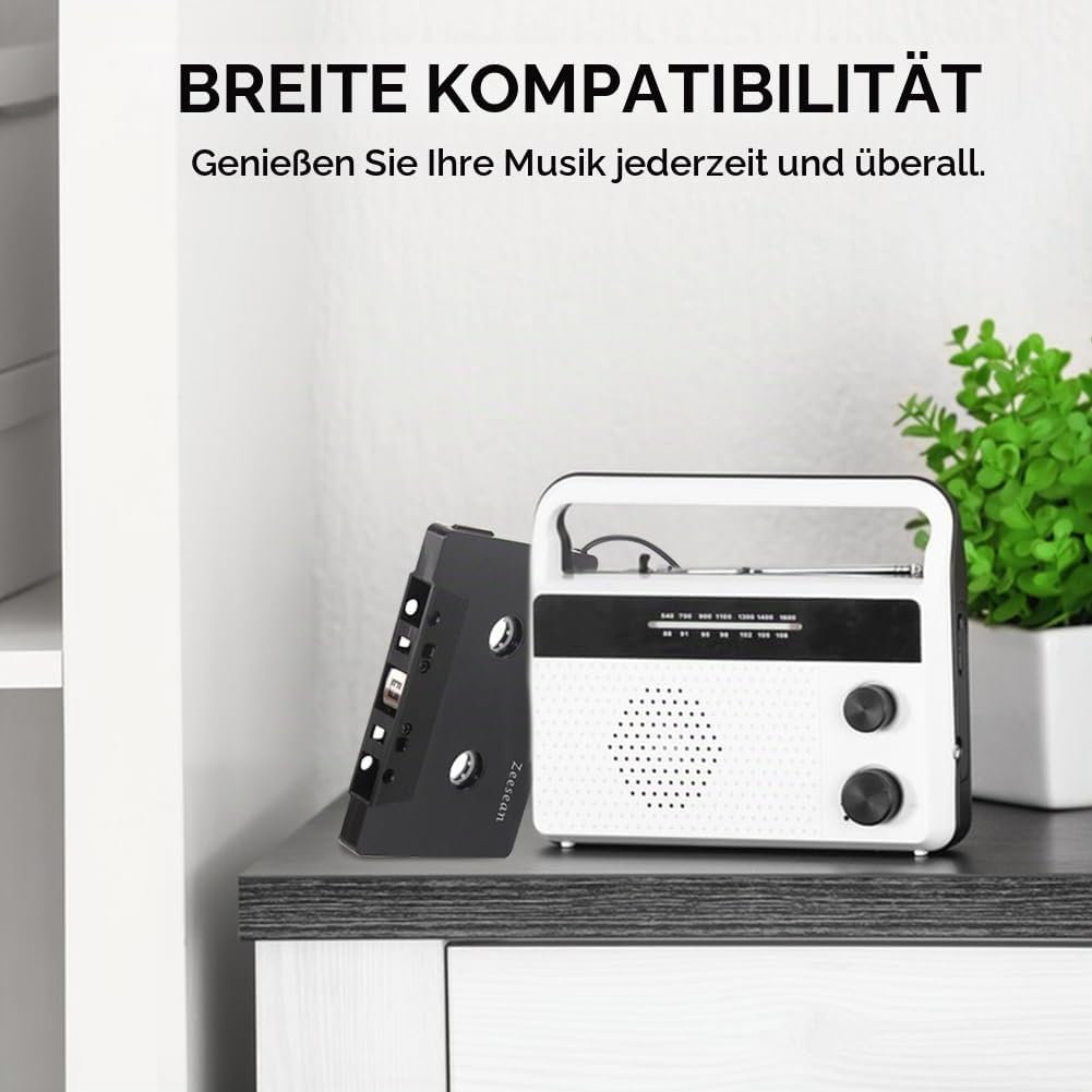 Editbar Bluetooth 5.0 Audio Kassetten, Aux Bluetooth Adapter Auto, Kassette Bluetooth Adapter Auto,