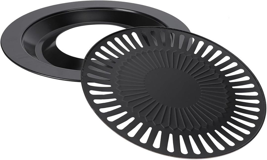 Yctze Barbecue Pan - Runder, rauchfreier Grillpfanne, Antihaft-Backblech, Grillplatte, BBQ-R?stblech