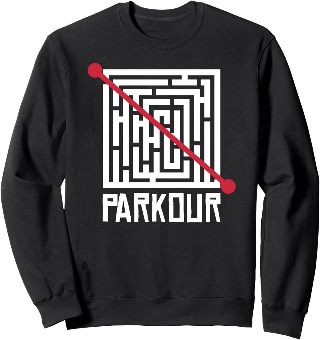 Lustiger Freerunning Labyrinth Parkour Sweatshirt