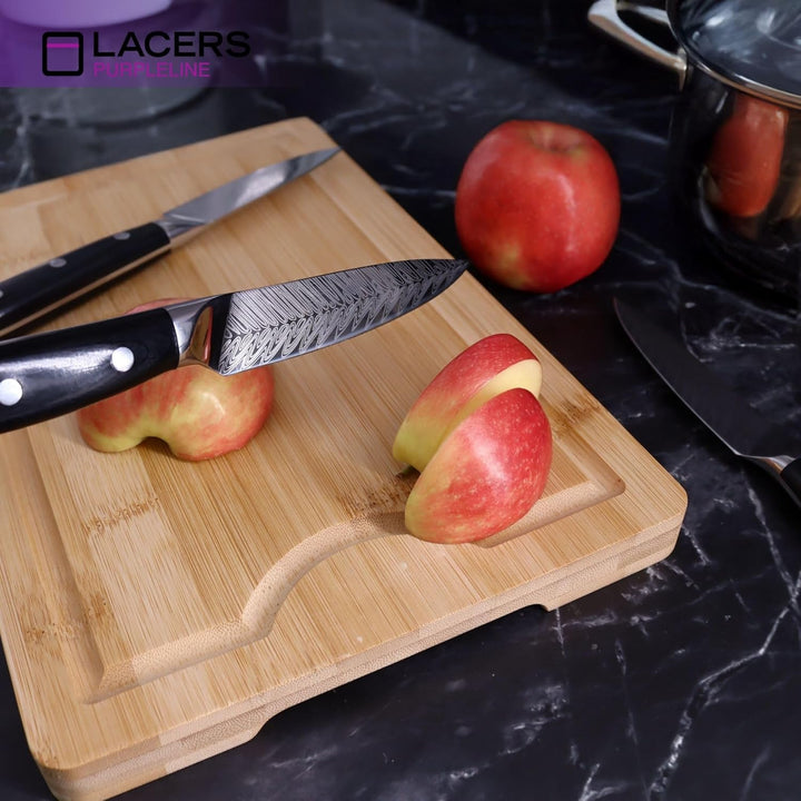 Lacers PurpleLine 3er Set Schälmesser 3.5 Zoll – Profi Küchenmesser mit scharfer 7Cr17 Edelstahl Kli