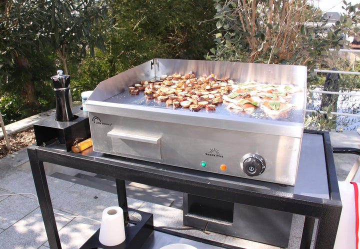 LITTLE BALANCE 8568 Snack Plus, elektrische Grillplatte für 6-8 Personen, Kochplatte aus antihaftbes