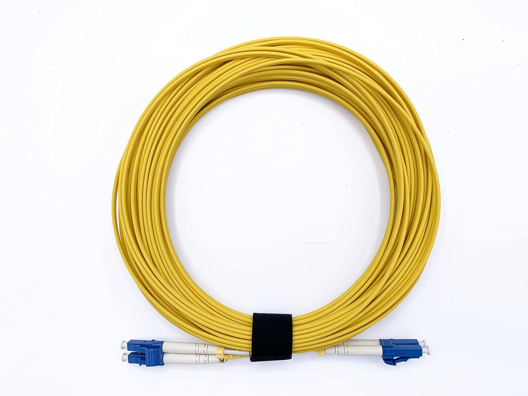 Elfcam® OS2 Glasfaserkabel LC/UPC auf LC/UPC, Duplex-Monomode, 9/125μm, LSZH (0,5 m, 4 Stück) 0,5m,