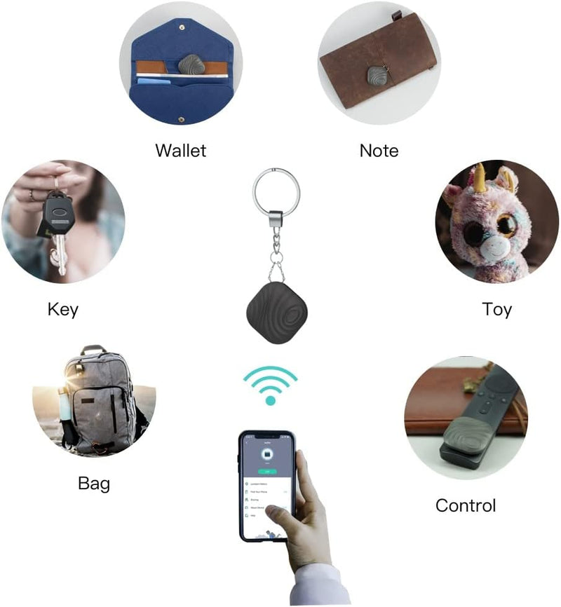 Nutale Findthing Schlüsselfinder Schlüssel Finden mit App Bluetooth Braun, iOS und Android, Communit