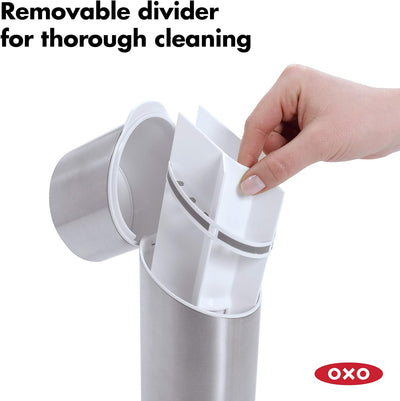 OXO Good Grips Zahnbürsten-Organizer aus Edelstahl, 24 cm 1 9.75 Inch, 1 9.75 Inch