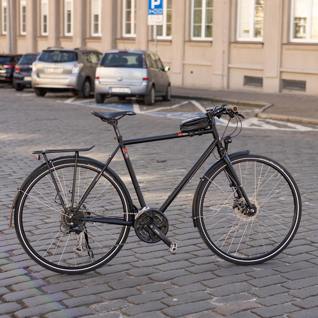 Gusti Rahmentasche Leder - Charly G. Lenkertasche Handyhalterung Navi-Tasche Fahrradtasche Ledertasc