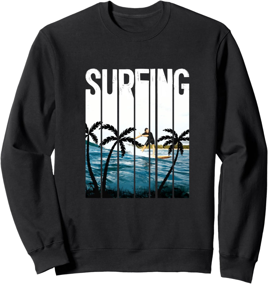 Surf Surfboard Vintage Retro Surfboarder Sweatshirt
