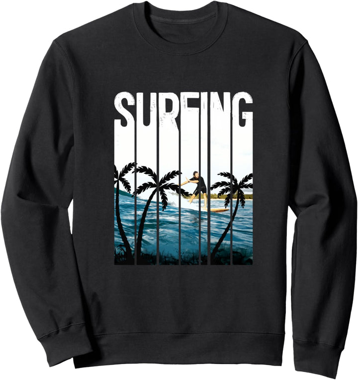 Surf Surfboard Vintage Retro Surfboarder Sweatshirt