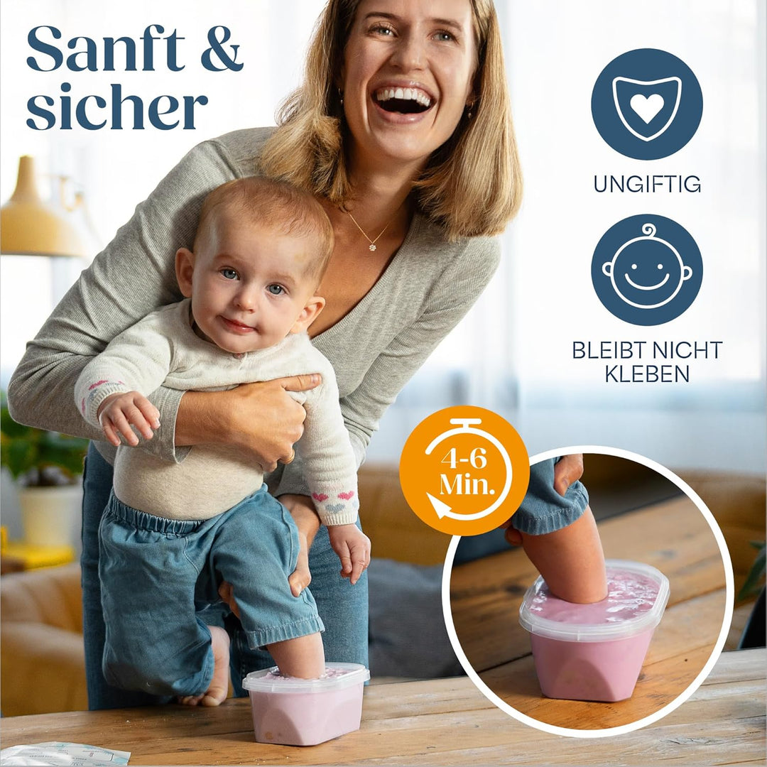 Niimo 3D Abdruck Baby Hand und Fuss - Hautsicheres Baby Gipsabdruck Set, Baby Abdruck Hand Fuss, Han