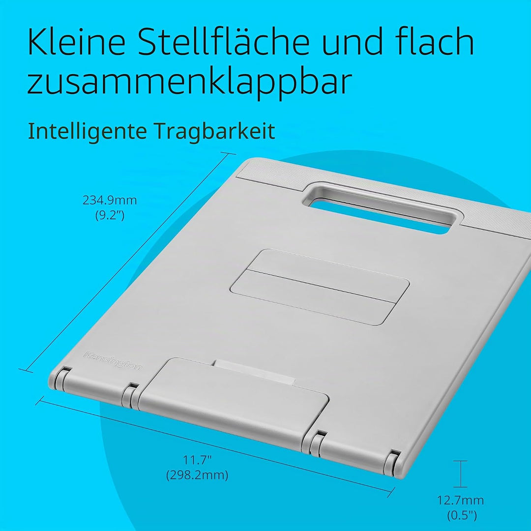 Kensington SmartFit Easy Riser Go 14 Zoll Laptop Ständer, Höhenverstellbar & tragbar, Ideal für Ultr