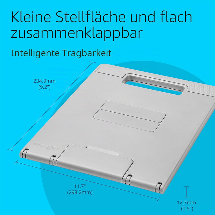 Kensington SmartFit Easy Riser Go 14 Zoll Laptop Ständer, Höhenverstellbar & tragbar, Ideal für Ultr