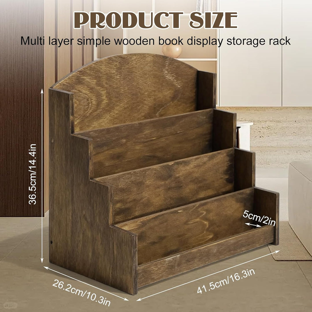 Kartenständer Aus Holz Mit 4 Etage Display Ständer, Postkartenständer, Präsentationsständer, Grusska