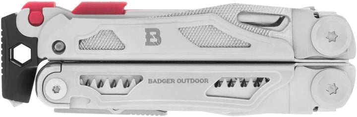 Badger Outdoor Nail Multitool 20 in 1, Edelstahl 420, Drop-Point-Klinge