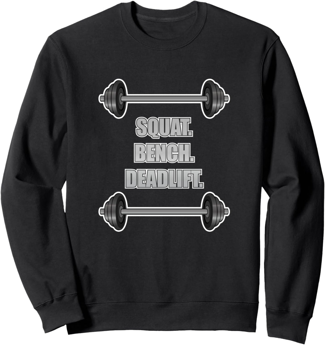 Kraftdreikampf Gewichtheben Langhantel Kniebeuge Sweatshirt