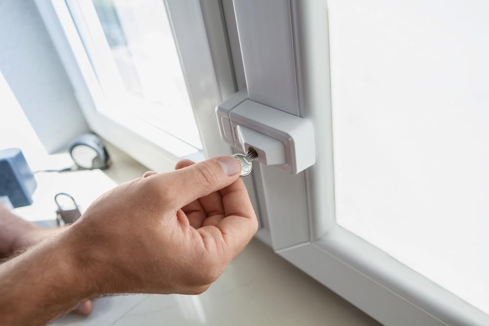 ABUS Fenster-Zusatzsicherung 3010 AL0125 - Sicherheitsschloss für Fenster und Türen, gleichschliesse