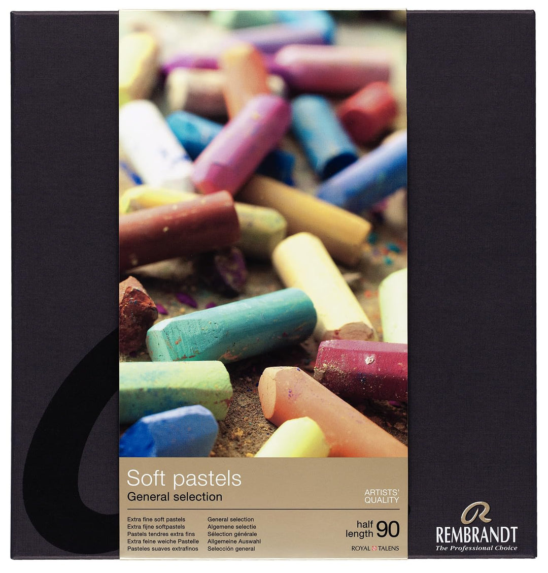 Rembrandt Weiche Pastellkreiden - Box mit 90 Farben Halbstab 90 Farben Set, Halbstab 90 Farben Set