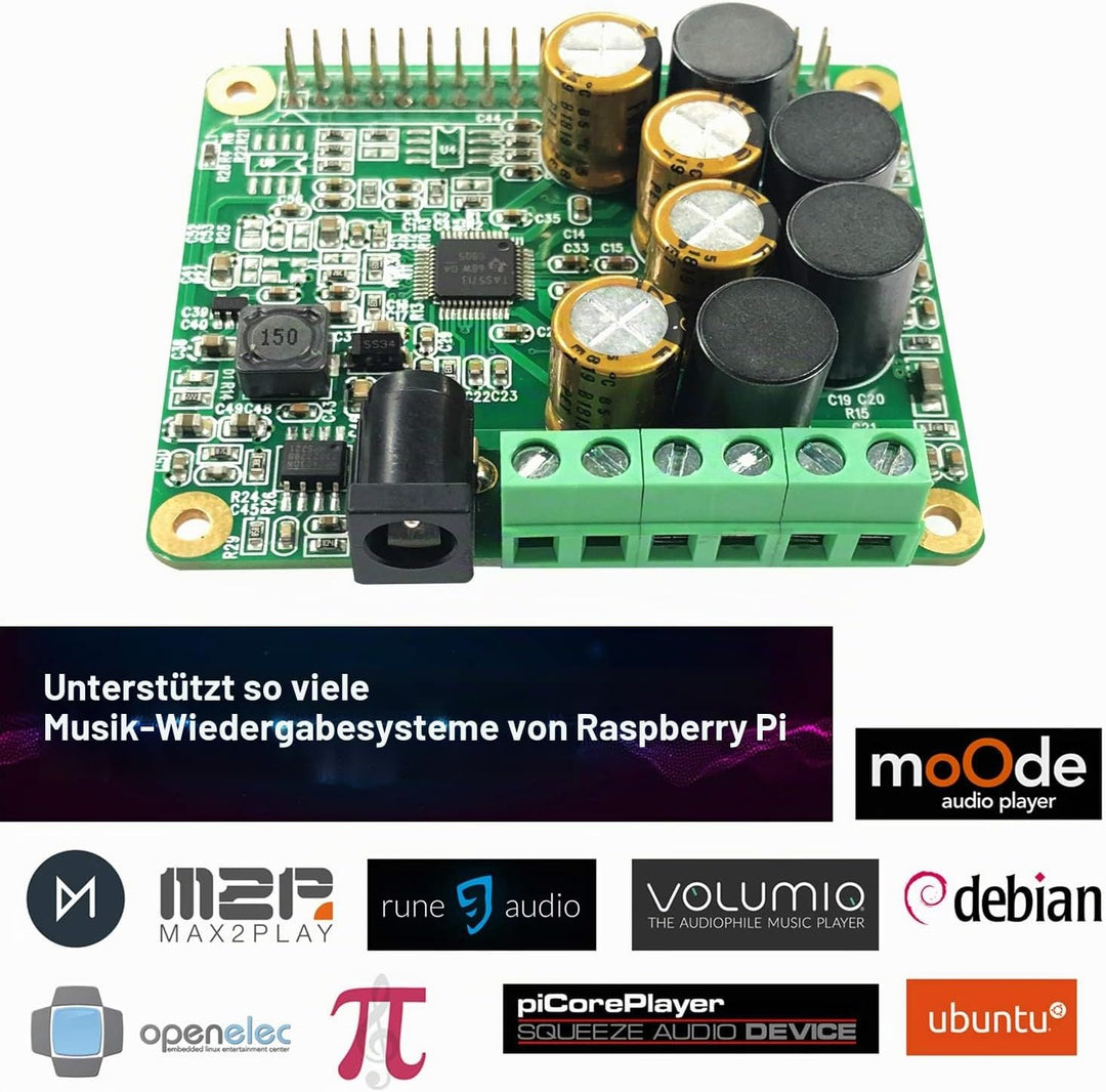RPI HiFi AMP HAT TAS5713 Amplifier Audio Module 25W Class-D Power Sound Card Expansion Board for Ras