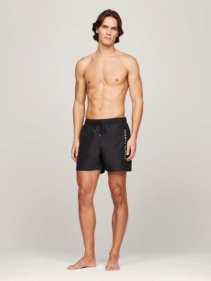 Tommy Hilfiger Bodeshorts Gummibund Tunnelzug Logo dunkelblau M Black (Black), M Black (Black)