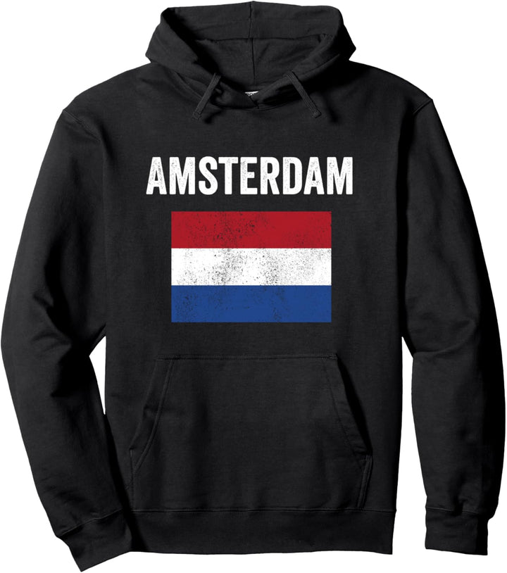 Amsterdam Nederland City Niederlande Flagge Holland Pullover Hoodie