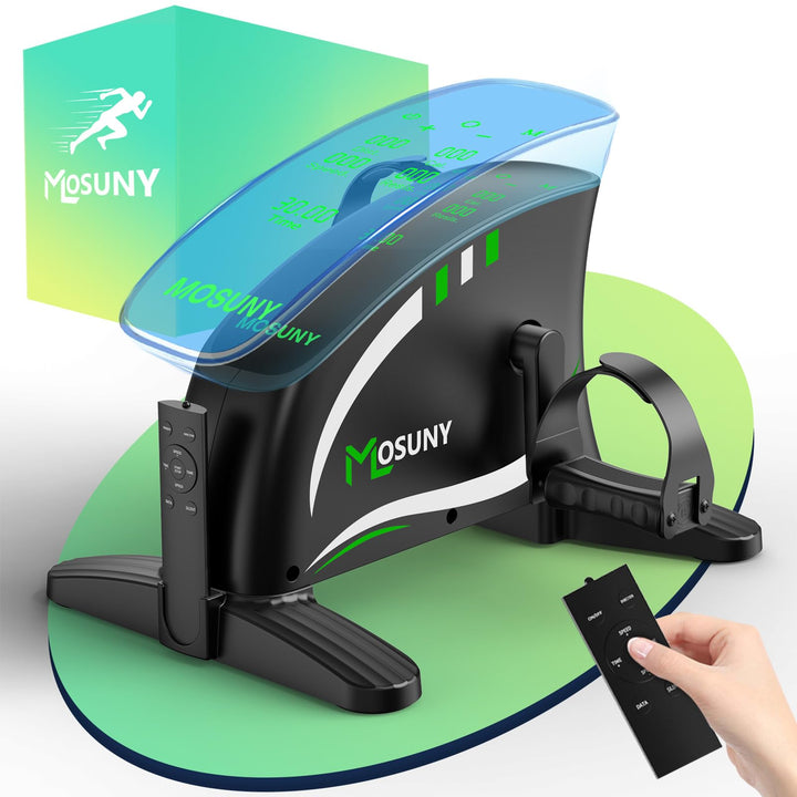 Pedaltrainer, MOSUNY 2026 2 in 1 Pedaltrainer für Zuhause mit Widerstand + Geschwindigkeit, Leise &