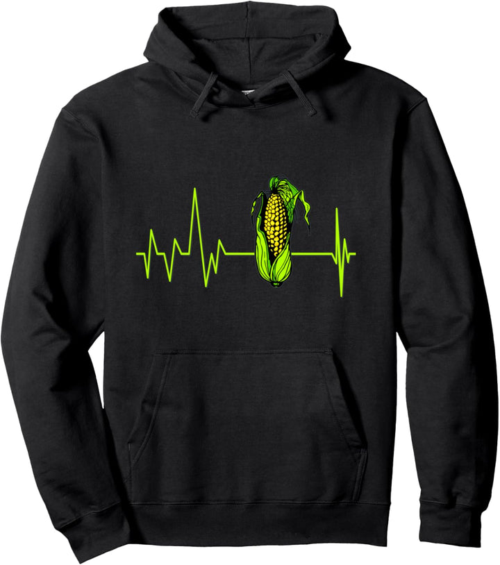 Maiskolben Herzschlag Spruch Landwirtschaft Trecker Biobauer Pullover Hoodie