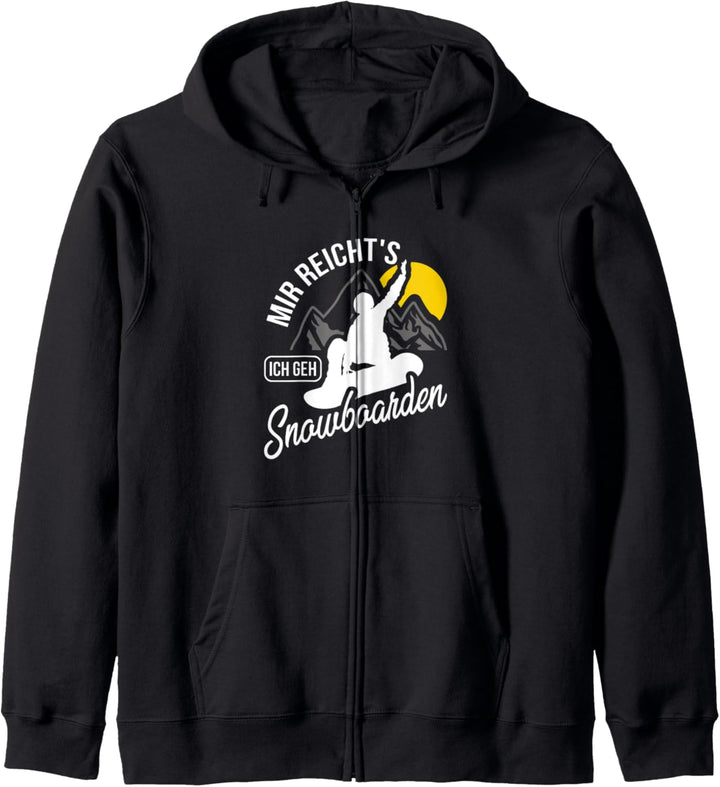 Snowboarder Design Mir reichts ich geh snowboarden Kapuzenjacke
