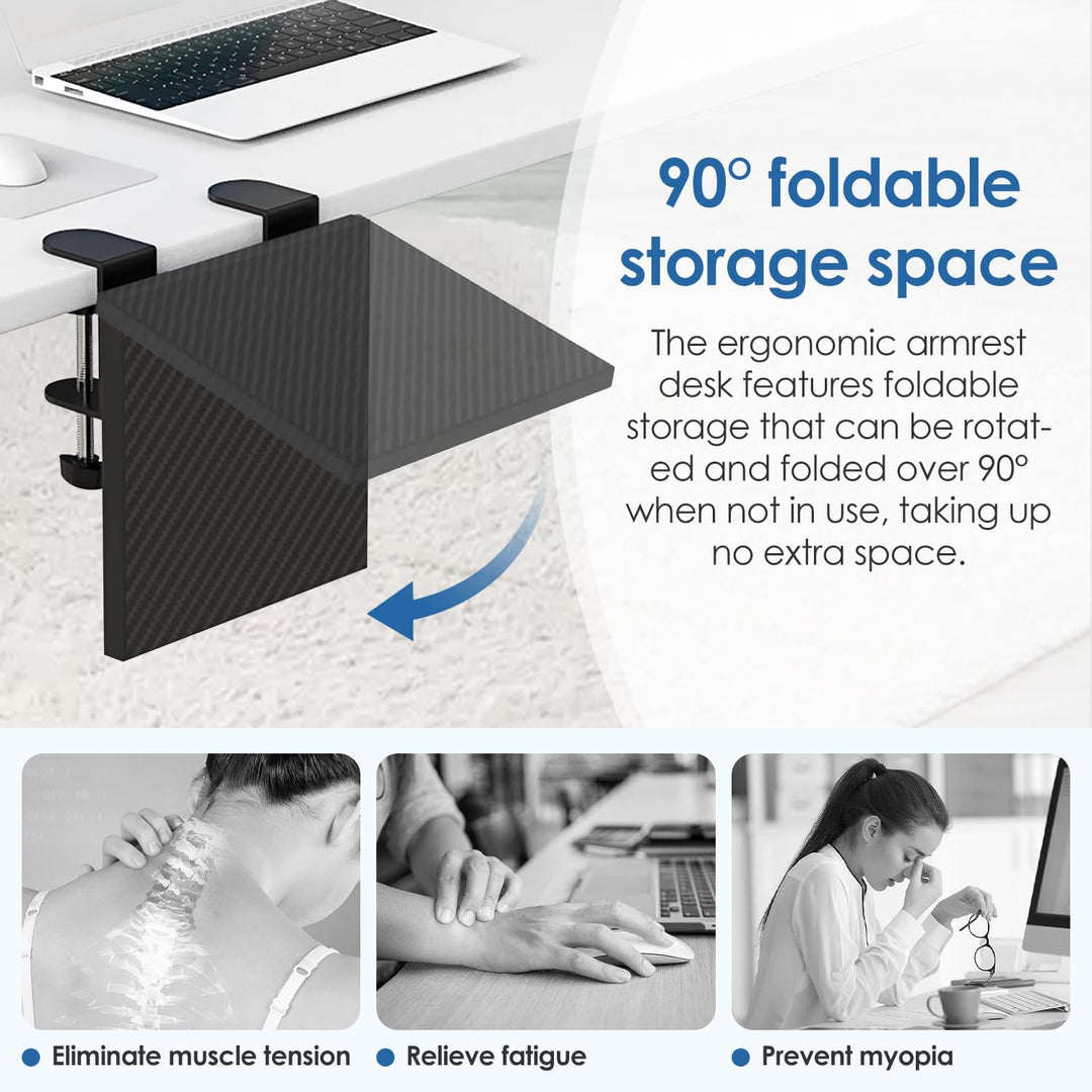Ergonomische Schreibtisch Verlängerung 30×15cm 90° Faltbare Armauflage Schreibtisch Extender Armlehn