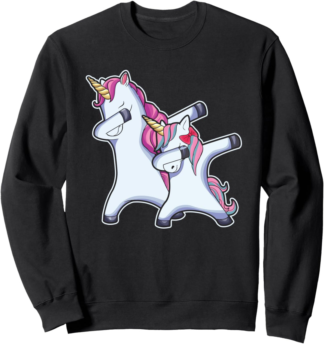 Tupfen Einhorn Mutter und Tochter lustige Mutter Geschenk Sweatshirt