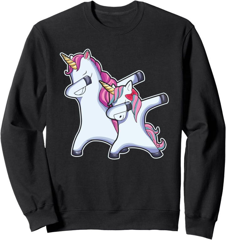 Tupfen Einhorn Mutter und Tochter lustige Mutter Geschenk Sweatshirt