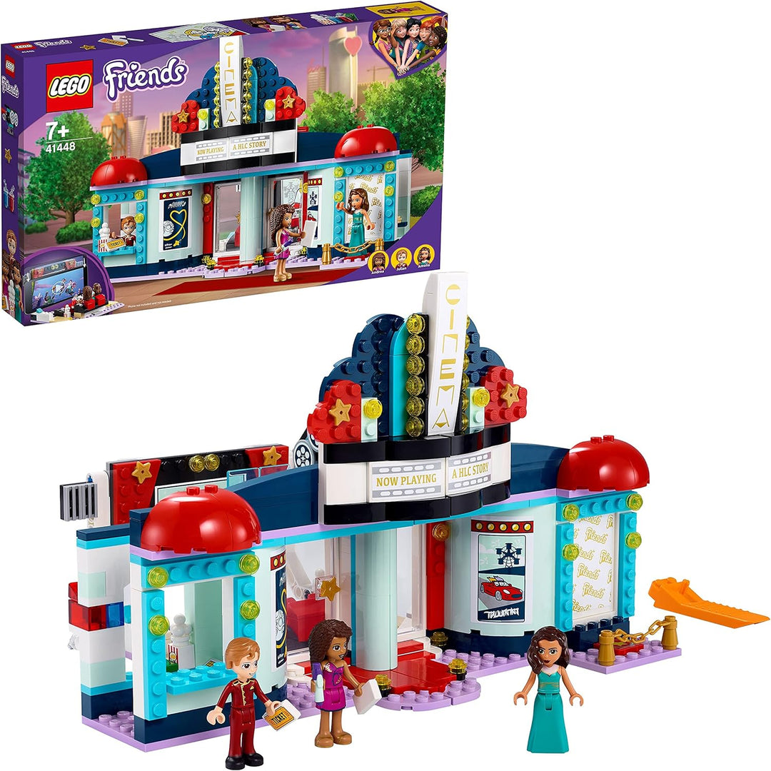 LEGO 41448 Friends Heartlake City Kino Set mit Mini Puppen und Smartphone-Halter, Konstruktionsspiel