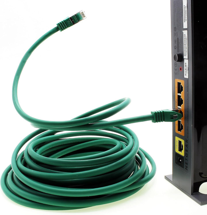 LAN Kabel 0,25m Cat7 Grün 10x Netzwerkkabel Ethernet RJ45 10 Gbit/s SFTP Patchkabel für Router Modem