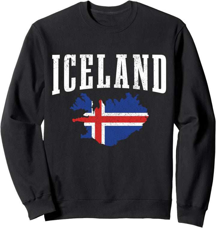 Islandkarte Islandflagge Sweatshirt