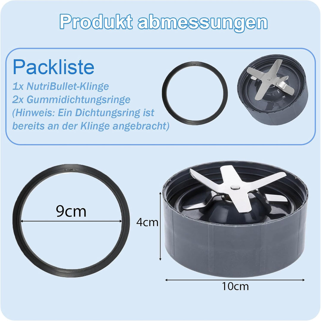 Ersatz Entsafter Klingen Ausgestattet mit einem Silikon-O-Ring,Fpassend Für Original Nutribullet 600