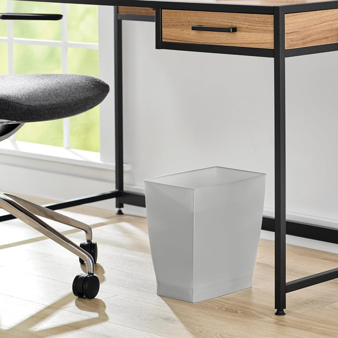 iDesign InterDesign Rechteckiger Spa-Abfalleimer, 11 Liter, grau, Gray, Grau