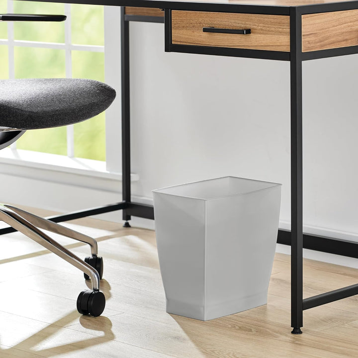 iDesign InterDesign Rechteckiger Spa-Abfalleimer, 11 Liter, grau, Gray, Grau