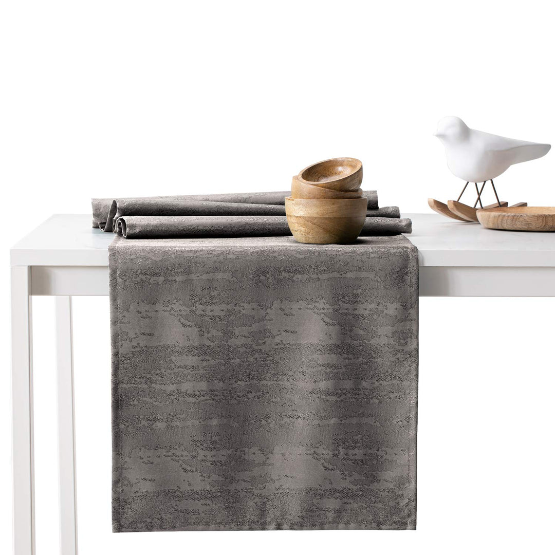 AmeliaHome Tischläufer Set 35x250 cm und 115x250 cm Lotuseffekt Wasserabweisend Schlangenhautmuster