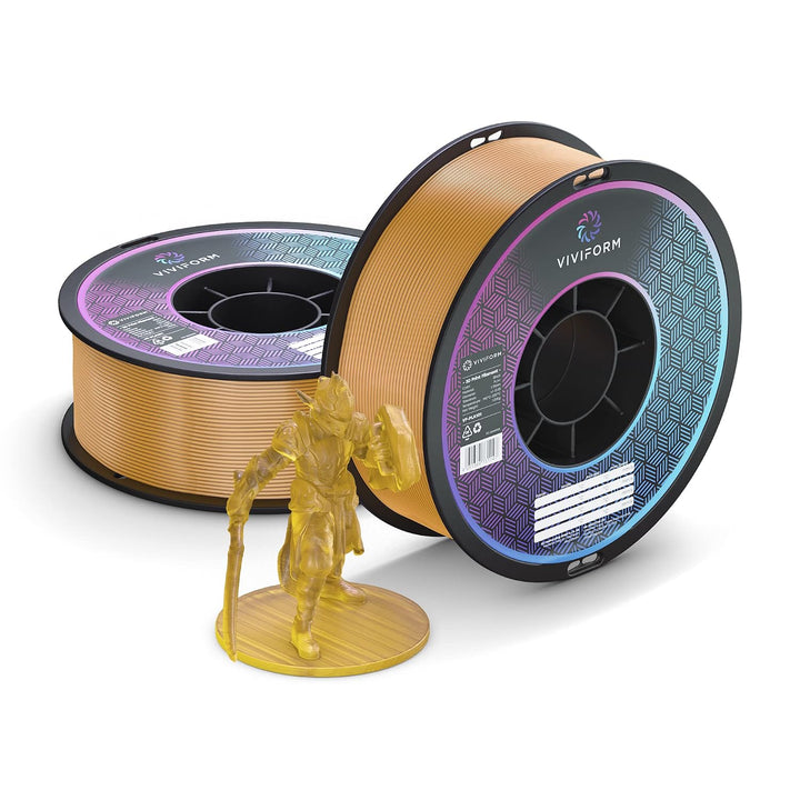 PLA Filament für 3D Drucker | 1kg Rolle | ∅1,75mm +/- 0,03mm | Orange Transparent, VF-PLA203, Orange
