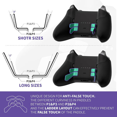 eXtremeRate 6pcs Swift Paddles für Xbox One Elite & Elite Series 2/Series 2-Core Controller, Matt Au