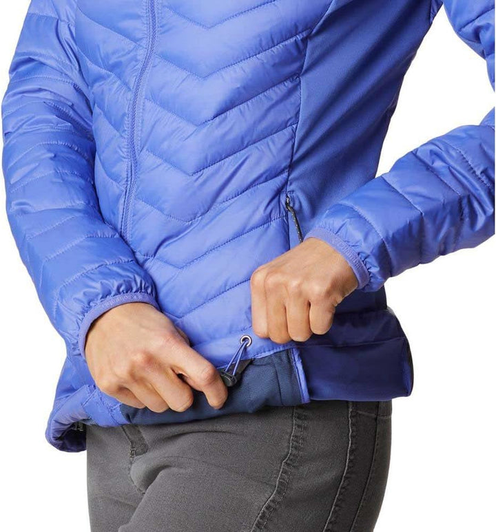 Columbia Powder Pass Hooded Jacket, Steppjacke mit Kapuze für Damen M Purple Lotus, M Purple Lotus