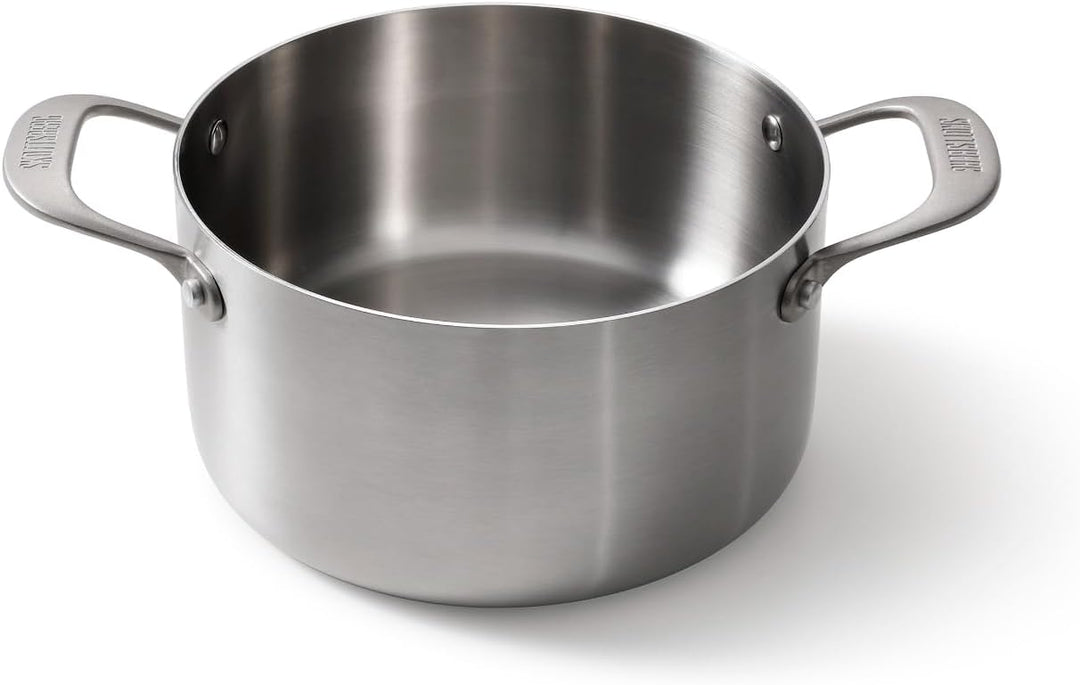 Skottsberg Edelstahl Kochtopf mit Deckel - Ø 20 cm - 3,3 L – PFAS‑frei, spülmaschinenfest - für Indu